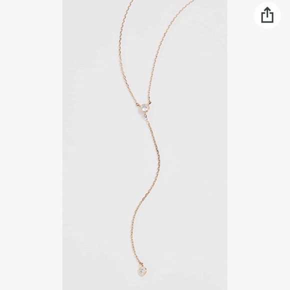 NWOT SHASHI Women's Solitaire Lariat Necklace - Picture 3 of 8